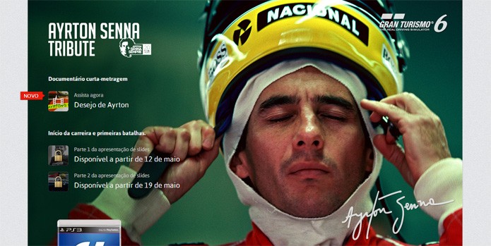 Site especial de Gran Turismo 6 vai receber informações sobre Ayrton Senna (Foto: Reprodução)