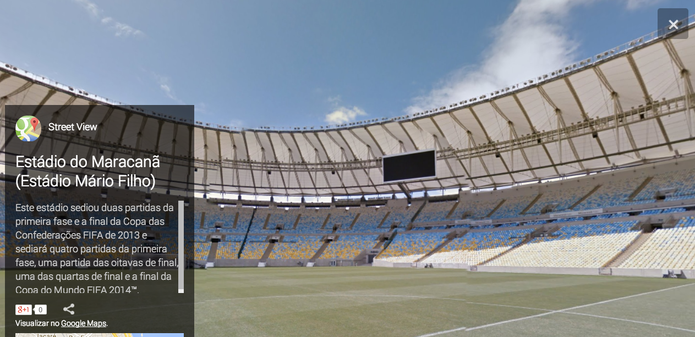 Google atualiza Street View com imagens do Maracanã, para a Copa do Mundo (Foto: Reprodução/Google)