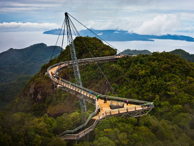 Langwaki Sky Bridge, ponte suspensa na Malásia (Foto: Jim Boud/Creative Commons)