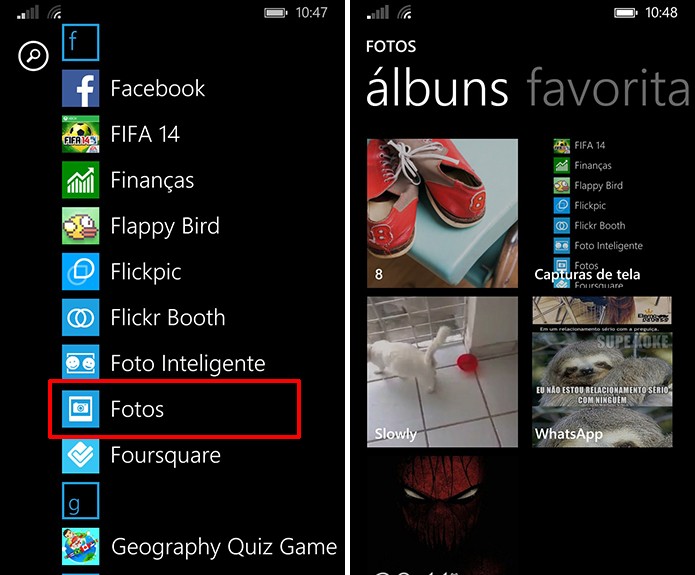 Windows Phone oferece o compartilhamento de fotos e vídeos direto da galeria do telefone (Foto: Divulgação/Elson de Souza)