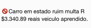 Mensagem sobre multas que circula nas redes (Foto: Reprodução)