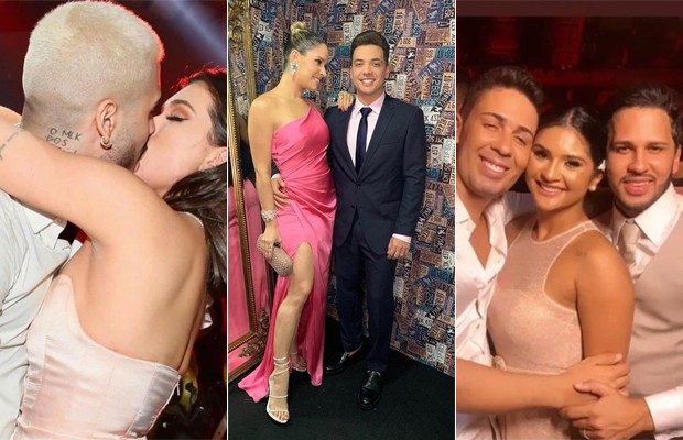 Kevinho e Flávia, Mileide Mihaile com os noivos, Carlinhos Maia e Lucas Guimarães, e Wesley Safadão com Thyane Dantas (Foto: Reprodução) Kevinho e Flávia, Mileide Mihaile com os noivos, Carlinhos Maia e Lucas Guimarães, e Wesley Safadão com Thyane Dantas (Foto: Reprodução)