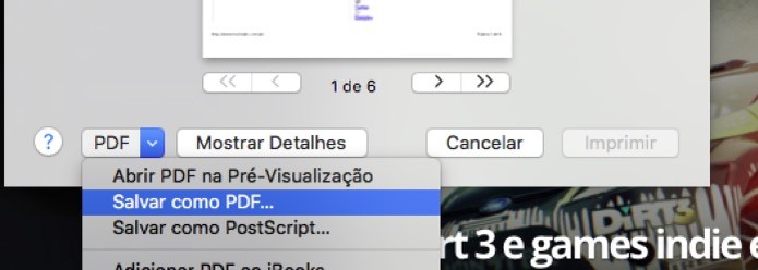 Opção para salvar em PDF (Foto: Reprodução/André Sugai) (Foto: Opção para salvar em PDF (Foto: Reprodução/André Sugai)) Opção para salvar em PDF (Foto: Reprodução/André Sugai) (Foto: Opção para salvar em PDF (Foto: Reprodução/André Sugai))