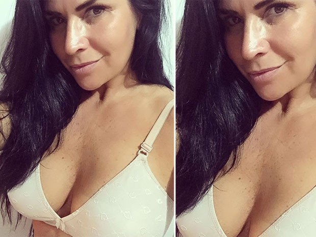 Solange Gomes tira selfie de sutiã (Foto: Instagram/ Reprodução)