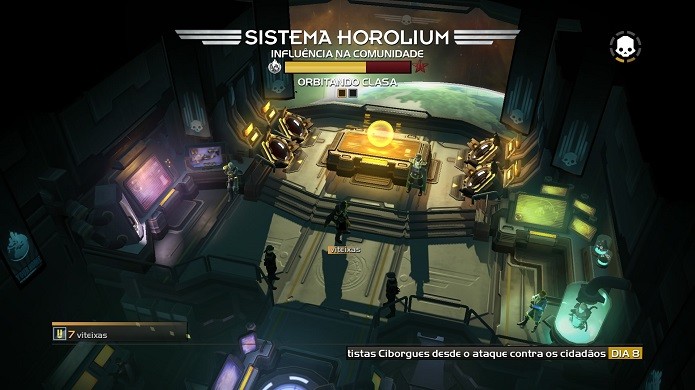 O lobby do game é a nave principal dos Helldivers (Foto: Reprodução/Victor Teixeira)