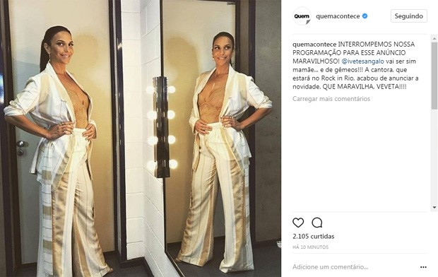 Post Ivete Sangalo (Foto: Reprodução / Instagram) Post Ivete Sangalo (Foto: Reprodução / Instagram)