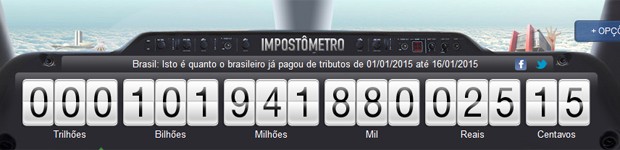 Impostômetro atingiu R$ 100 bilhões nesta sexta-feira (15) (Foto: Reprodução)