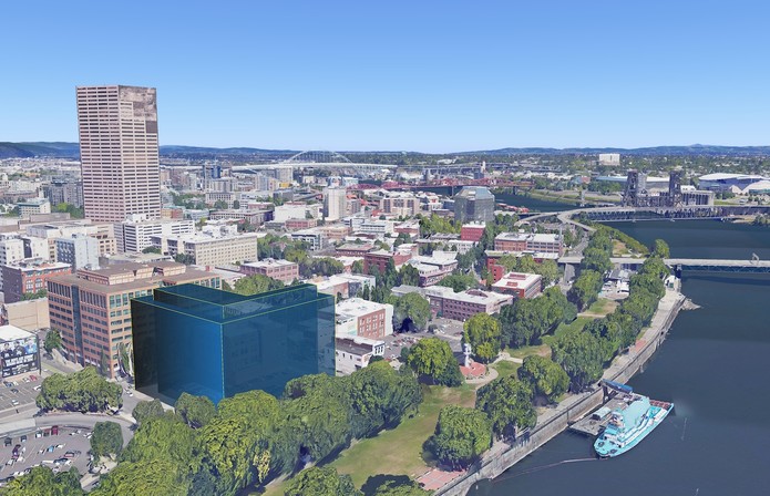 Com a versão Pro do Google Earth possível medir a altura dos prédio em 3D (Foto: Reprodução/ Google)