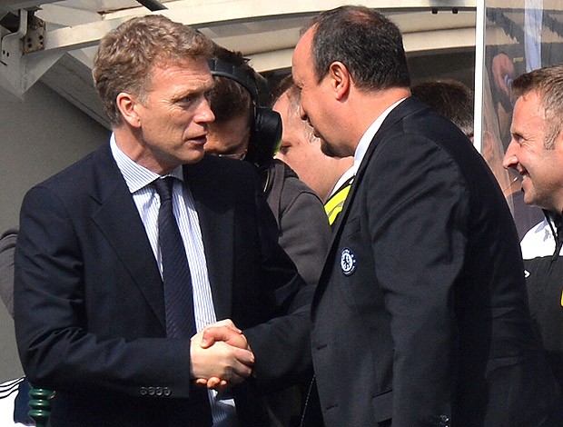 David Moyes e Rafael Benitez jogo Chelsea Everton (Foto: Getty Images)