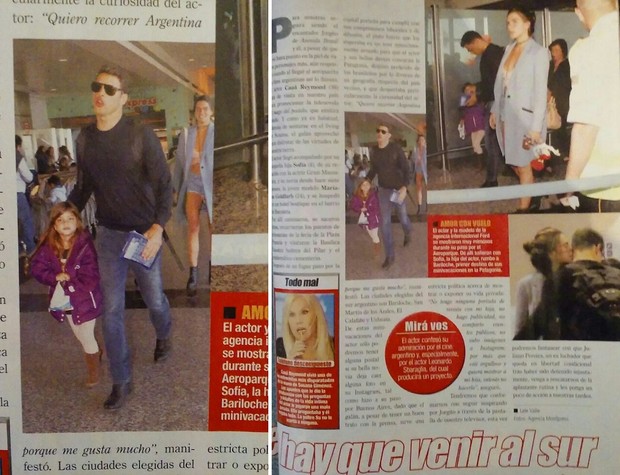 Cauã Reymond e a filha, Sofia, são destaques em revista argentina (Foto: Reprodução)