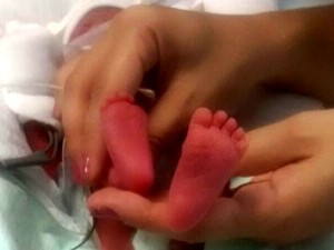 Lorenzo nasceu após seis meses de gestação em Campinas (Foto: Jamile Fernanda Tomasetto Soster / Arquivo Pessoal)