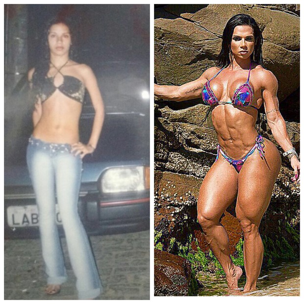 Antes e depois de Suelen Bissolatti (Foto: Reprodução/Arquivo Pessoal)