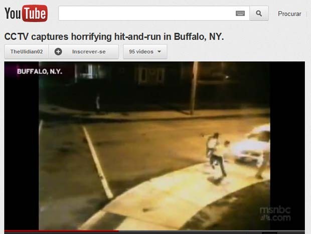 Imagem divulgada pela polícia mostra atropelamento de adolescentes em Buffalo, Nova York (Foto: Reprodução de vídeo)