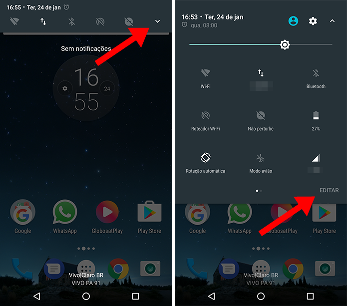 Como personalizar os atalhos do Android 7.0 Nougat Acesse-o-menu-de-edicao-dos-atalhos