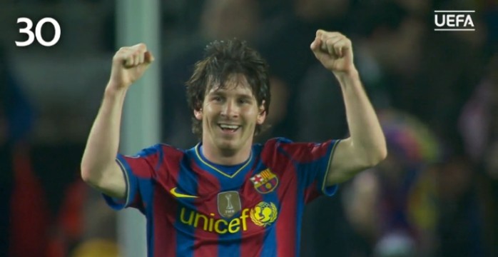 Lionel Messi 80 gols Barcelona Uefa