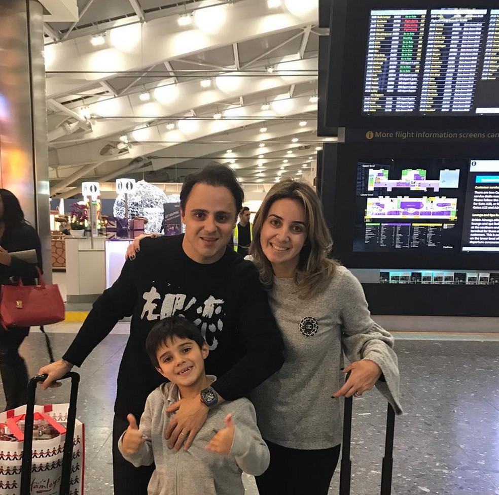 Felipe Massa teve apoio da família no retorno à Fórmula 1 (Foto: Reprodução)