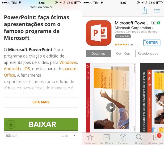 Instale os aplicativos do Office em seu iPhone (Foto: Reprodução/Helito Bijora) 