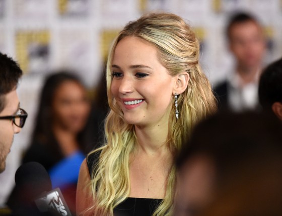 A atriz Jennifer Lawrence participa da Comic-Con em San Diego, Estados Unidos (Foto: Jason Merritt/Getty Images)