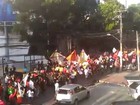 Manifestantes pedem saída de Michel Temer em protesto em Fortaleza