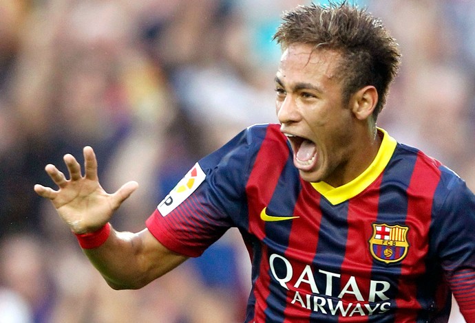 Neymar comemoração gol do Barcelona jogo Real Madrid (Foto: Reuters)