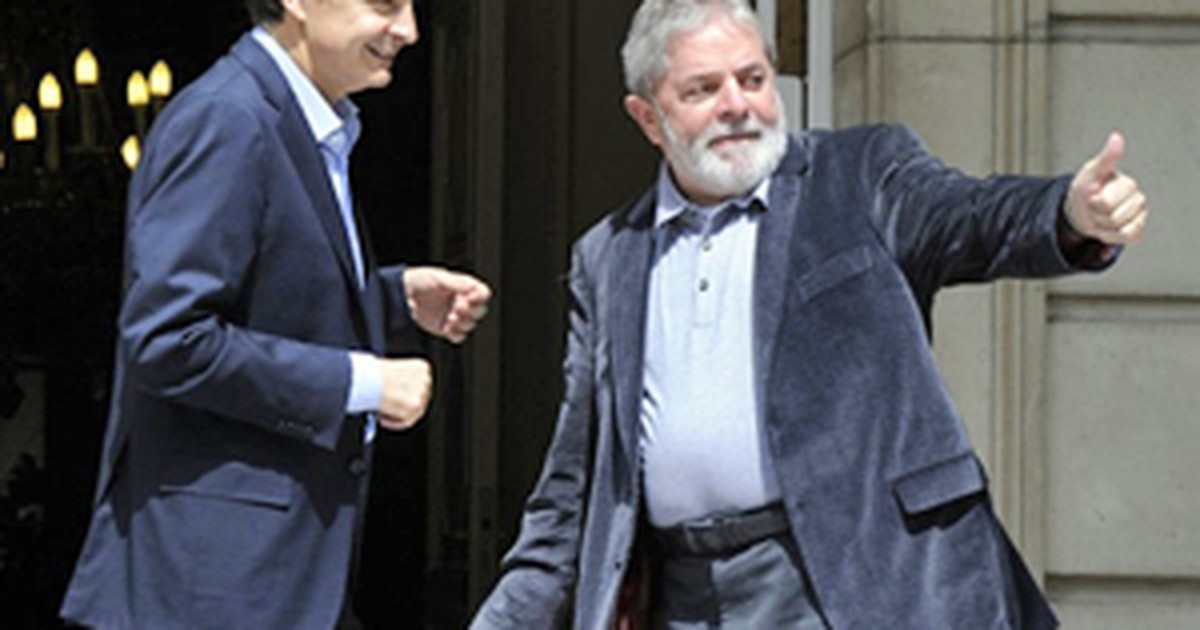 G1 – Lula es recibido por Zapatero en España