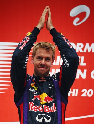 Sebastian Vettel comemora vitória e título na Índia (Foto: Getty Images)