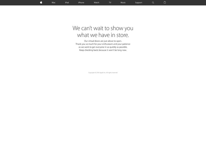 Site da Apple Store está fora do ar nessa segunda-feira (Foto: Reprodução/Aline Batista) Site da Apple Store está fora do ar nessa segunda-feira (Foto: Reprodução/Aline Batista)