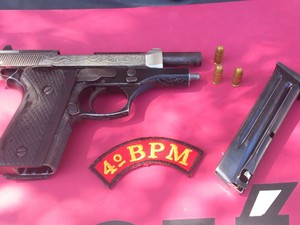 Arma usada pelo menor foi apreendida pela polícia (Foto: Ascom/PM)
