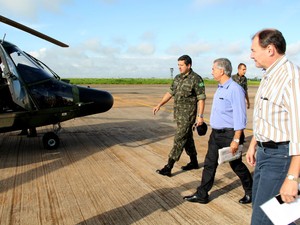 Governador de Mato Grosso do Sul sobrevoa região sul após temporais (Foto: Chico Ribeiro/Subcom-MS)