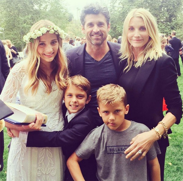 Patrick Dempsey e a esposa Jillian com os filhos Darby Galen, Tallula Fyfe e Sullivan Patrick  (Foto: Instagram)