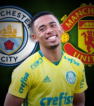 Carrossel Gabriel Jesus Manchester City e United (Foto: Editoria de Arte) Carrossel Gabriel Jesus Manchester City e United (Foto: Editoria de Arte)
