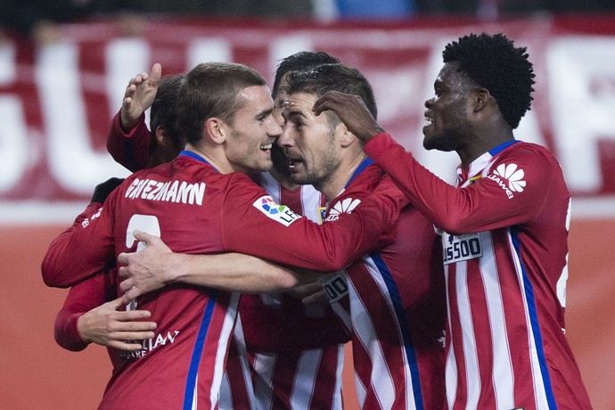 Griezmann comemora gol do Atlético de Madrid pela Copa do Rei (Foto: Gonzalo Arroyo Moreno/Getty Images)