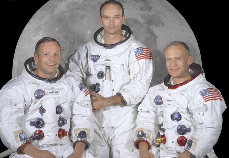 Neil Armstrong, Michael Collins e Buzz Aldrin - tripulação da Apollo 11 (Foto: NASA)