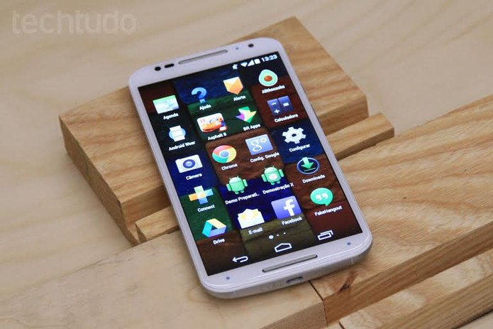 O Novo Moto X vem com Android KitKat quase puro (Foto: Isadora Díaz/TechTudo) O Novo Moto X vem com Android KitKat quase puro (Foto: Isadora Díaz/TechTudo)