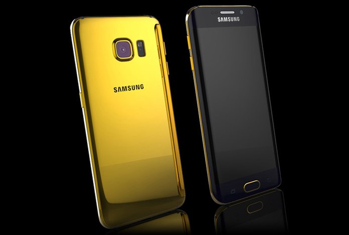 Versão em ouro do novo smart da Samsung (Foto: Divulgação/Goldgenie)