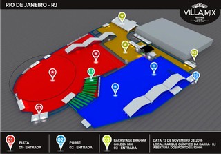 Mapa do Villa Mix (Foto:  Arte Villa Mix/ Divulgação)