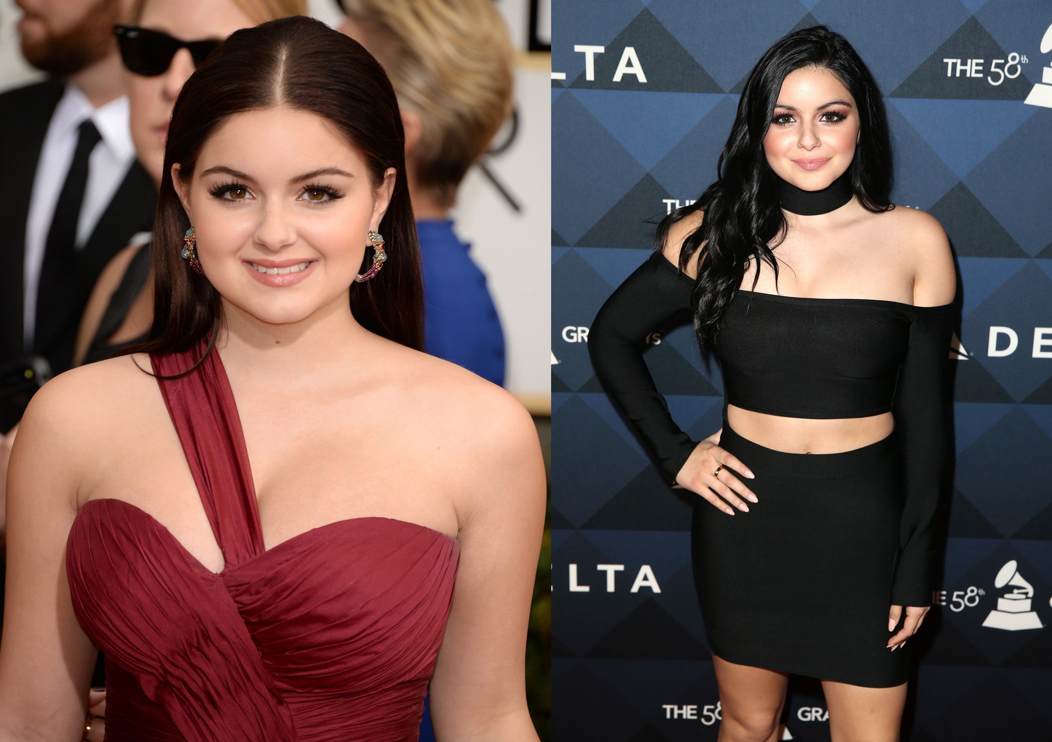 Ariel Winter em 2014 e em 2016 (Foto: Getty Images)