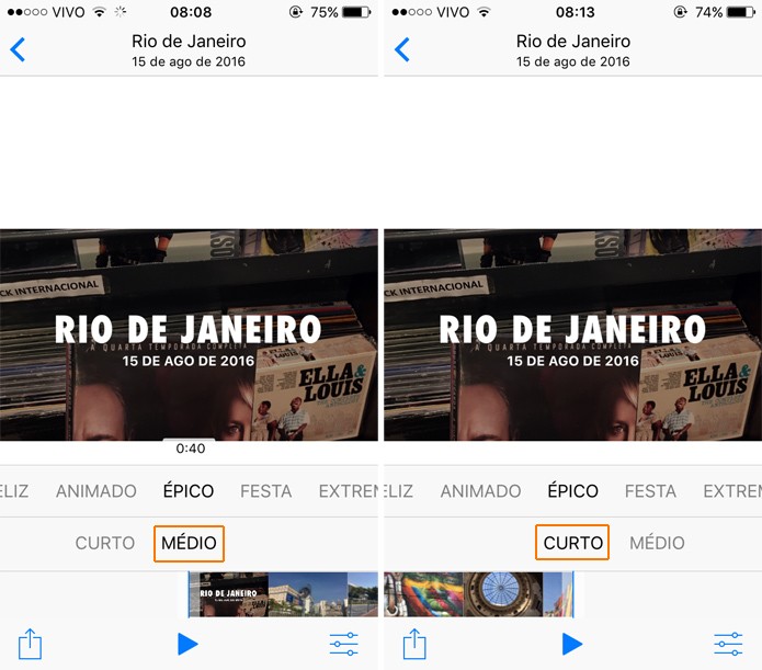 Selecione o tempo de exibição (Foto: Reprodução)