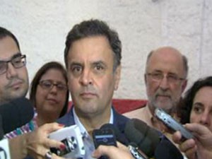 Aécio Neves defendeu reestatização da Petrobras (Foto: Reprodução / Globo)