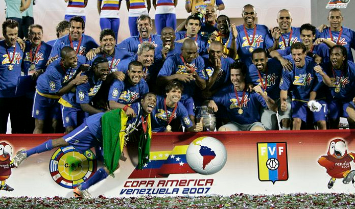 Em 2007, Brasil conquistou a Copa América (Foto: Divulgação/Conmebol) Em 2007, Brasil conquistou a Copa América (Foto: Divulgação/Conmebol)