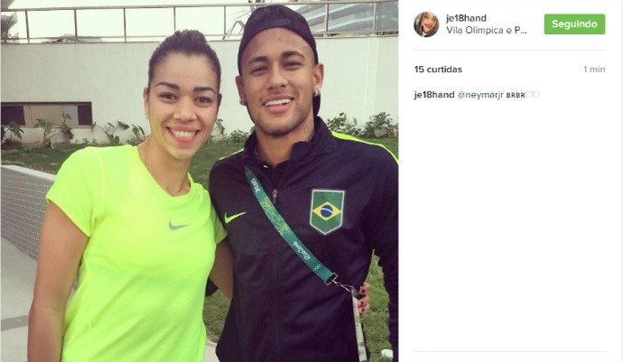 Neymar - Jéssica Quintino - Vila dos Atletas (Foto: Reprodução/Instagram)
