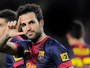 Sem Messi, Fàbregas dá show em atropelo do Barcelona sobre lanterna
