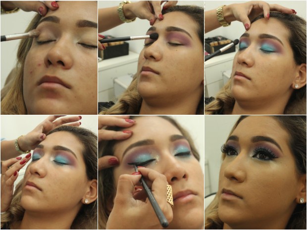 Aprenda o passo a passo a maquiagem dos olhos (Foto: Catarina Costa/G1 PI)