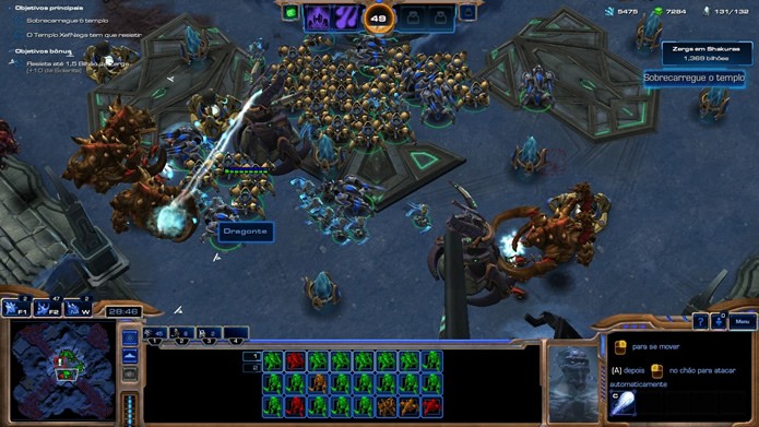 Além de ter sofisticadas campanhas individuais, StarCraft 2: Legacy of the Void ainda oferece uma grande variedade de partidas multiplayer (Foto: Reprodução/Daniel Ribeiro)