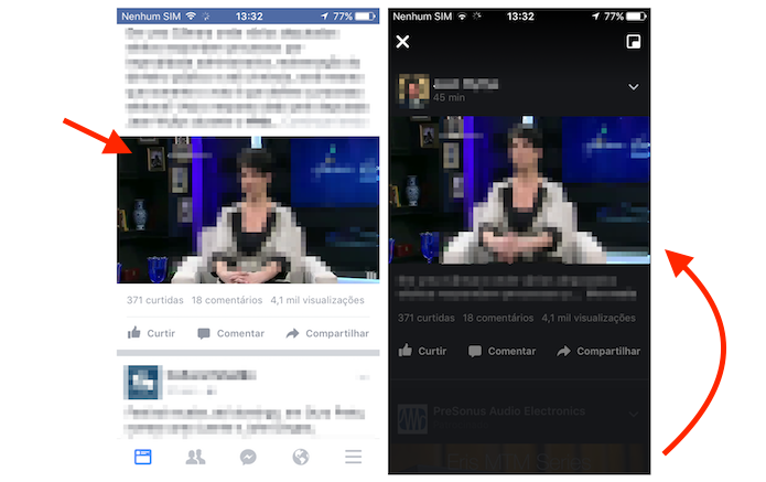 Acessando a visualização Mais Vídeos do Facebook para iPhone (Foto: Reprodução/Marvin Costa)