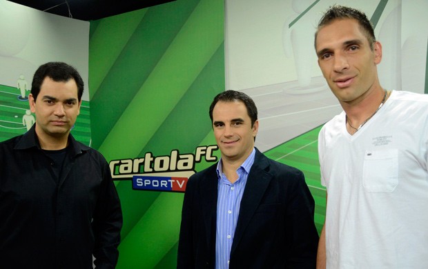 Fernando Prass e Rodrigo Caetano participam do Programa do Cartola FC (Foto: Ismar Ingber / Premiere FC)