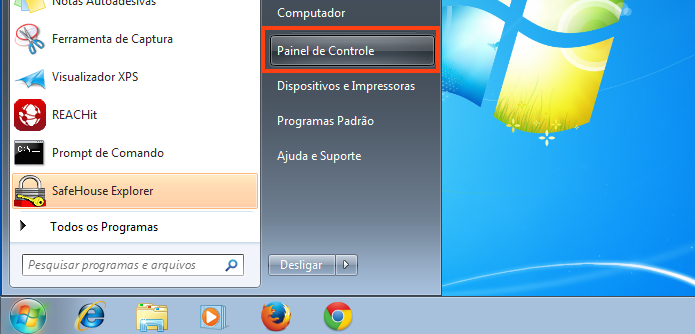 Abrindo o Painel de Controle no Windows (Foto: Reprodução/Edivaldo Brito)