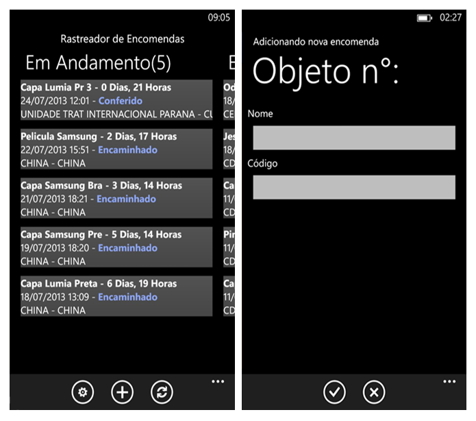 Rastreador de encomendas para Windows Phone (Foto: Divulgação)