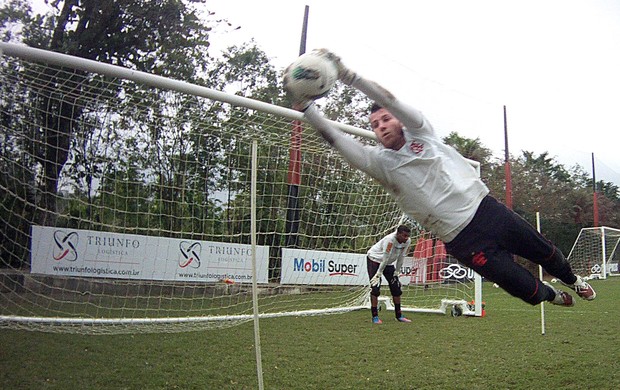 Paulo Victor, treino do Flamengo (Foto: Alexandre Vidal / Fla Imagem)