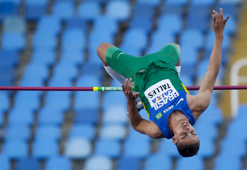 Talles Frederico Silva conquistou a medalha de praia no salto em altura (Foto: Washington Alves/CBAt)